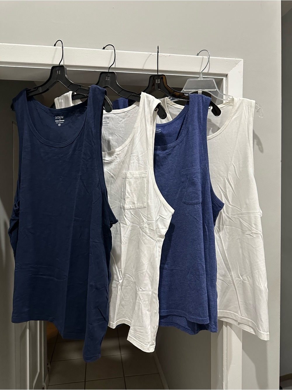 JCrew Classic Tank Tops - Navy & White Pack